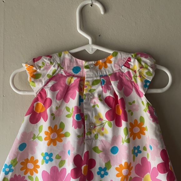 Carter’s Lined Pink Floral Spring/Summer Dress, 12 months - Picture 5 of 7